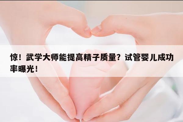 惊！武学大师能提高精子质量？试管婴儿成功率曝光！