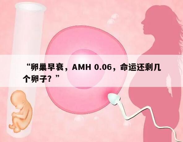 “卵巢早衰，AMH 0.06，命运还剩几个卵子？”