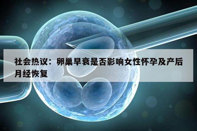 社会热议:卵巢早衰是否影响女性怀孕及产后月经恢复