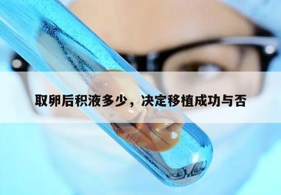 取卵后积液多少,决定移植成功与否