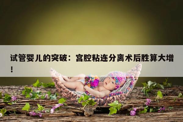 试管婴儿的突破：宫腔粘连分离术后胜算大增！