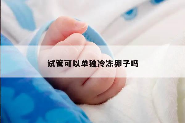 试管可以单独冷冻卵子吗