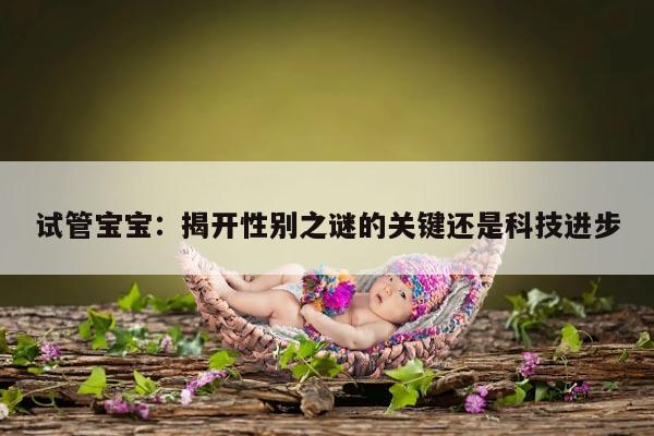 试管宝宝:揭开性别之谜的关键还是科技进步