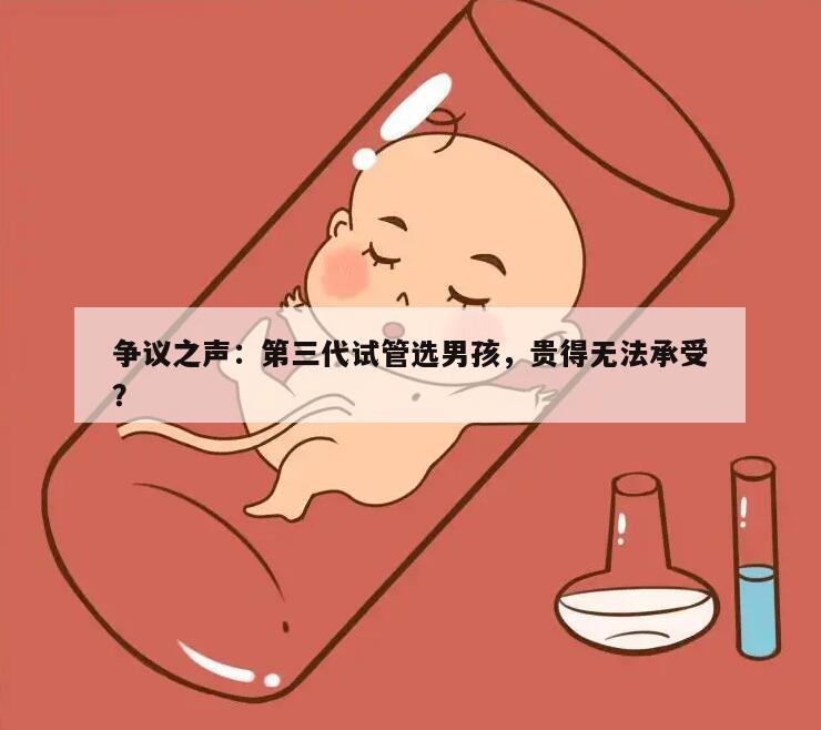 争议之声:第三代试管选男孩,贵得无法承受?