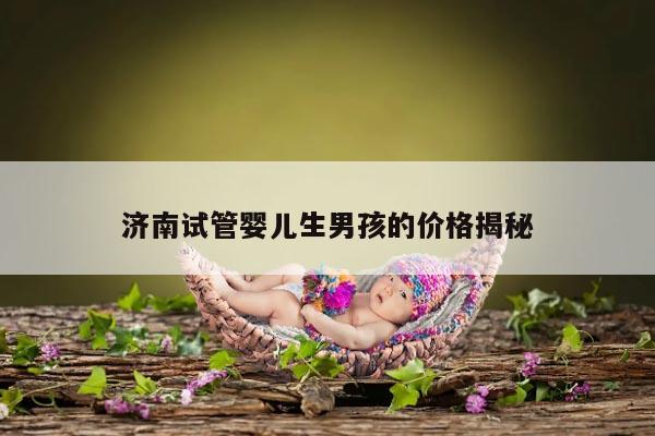 济南试管婴儿生男孩的价格揭秘