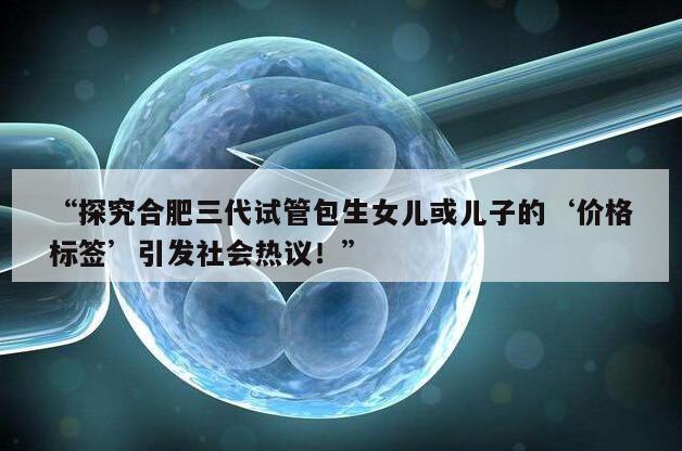 “探究合肥三代试管包生女儿或儿子的‘价格标签’引发社会热议！”