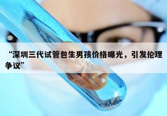 “深圳三代试管包生男孩价格曝光，引发伦理争议”