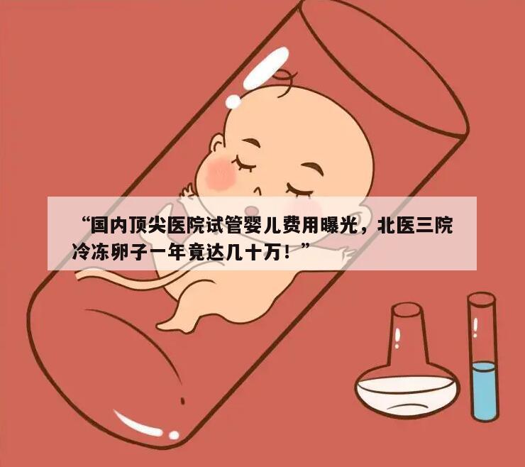 “国内顶尖医院试管婴儿费用曝光,北医三院冷冻卵子一年竟达几十万!”