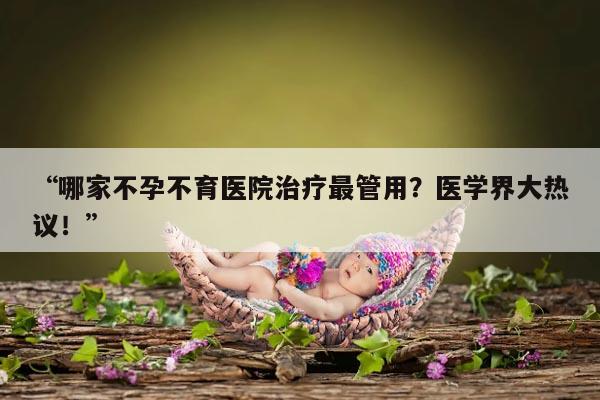 “哪家不孕不育医院治疗最管用?医学界大热议!”