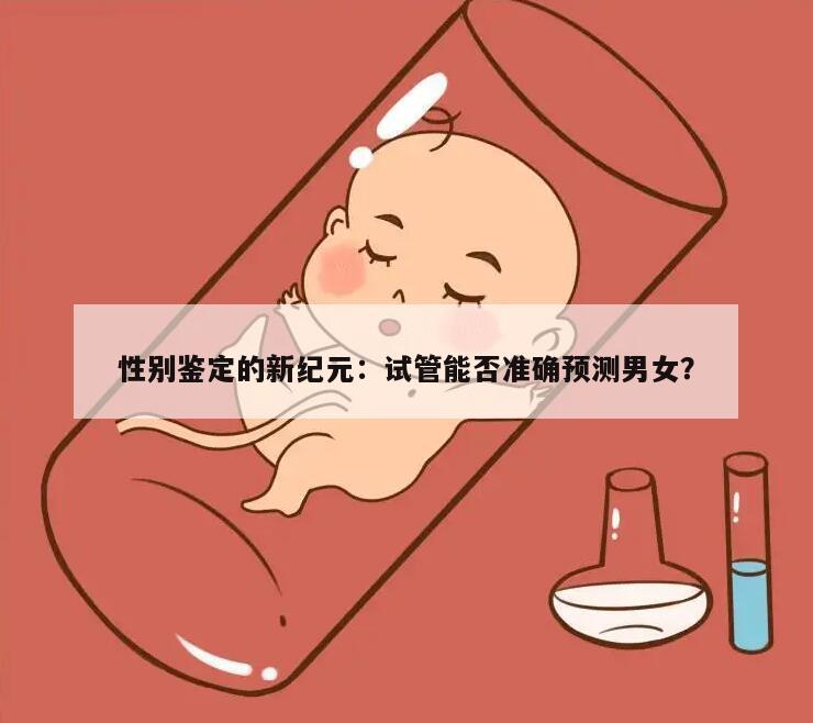 性别鉴定的新纪元:试管能否准确预测男女?
