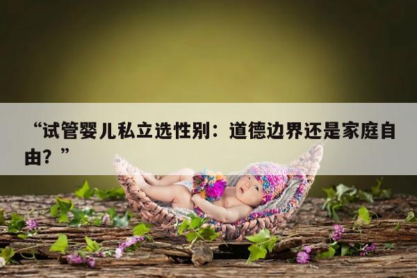 “试管婴儿私立选性别:道德边界还是家庭自由?”