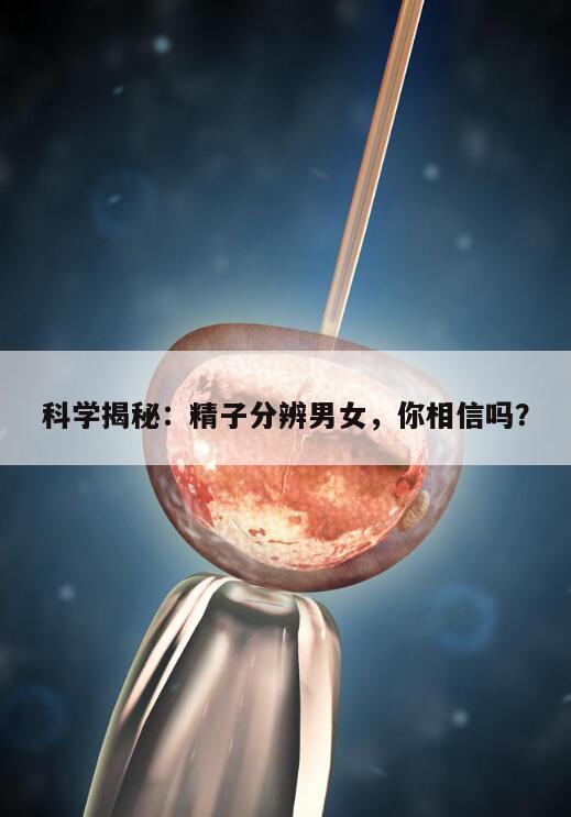 科学揭秘:精子分辨男女,你相信吗?