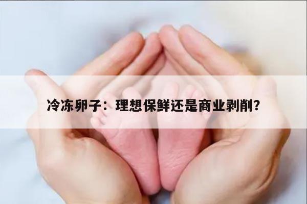 冷冻卵子:理想保鲜还是商业剥削?
