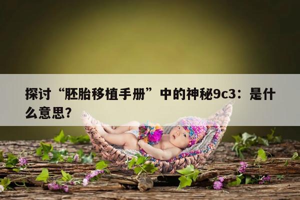 探讨“胚胎移植手册”中的神秘9c3：是什么意思？