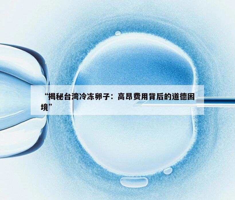 “揭秘台湾冷冻卵子:高昂费用背后的道德困境”