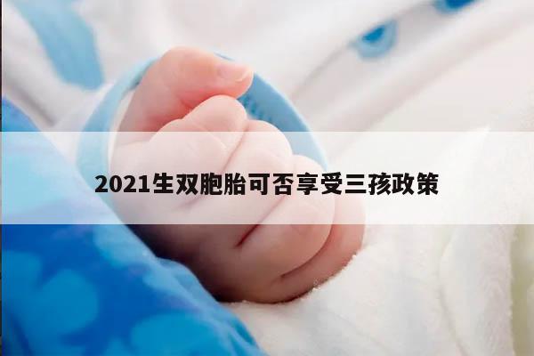 2021生双胞胎可否享受三孩政策