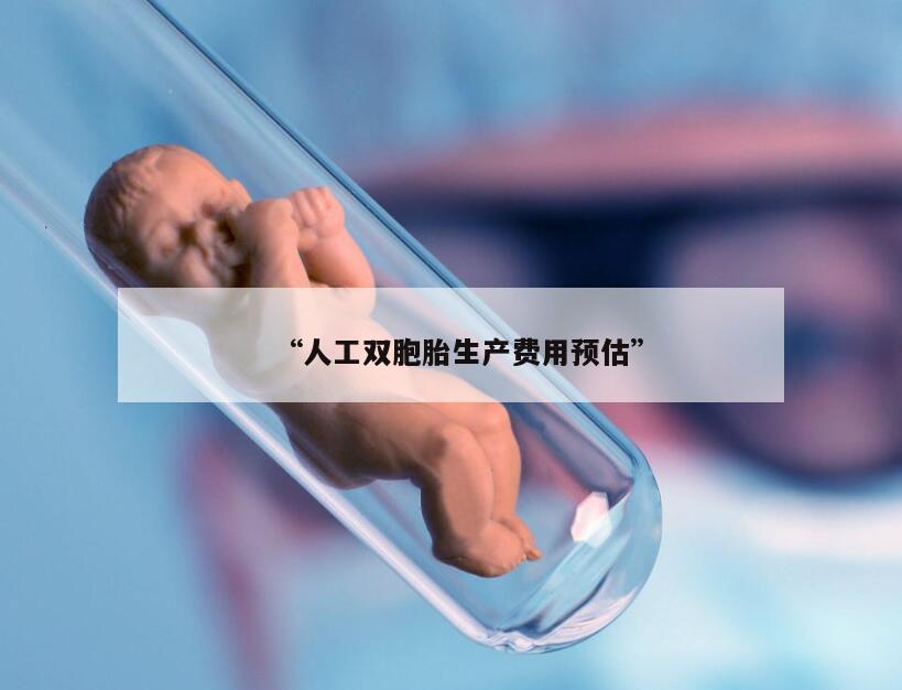 “人工双胞胎生产费用预估”