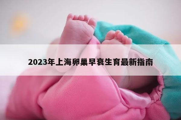 2023年上海卵巢早衰生育最新指南