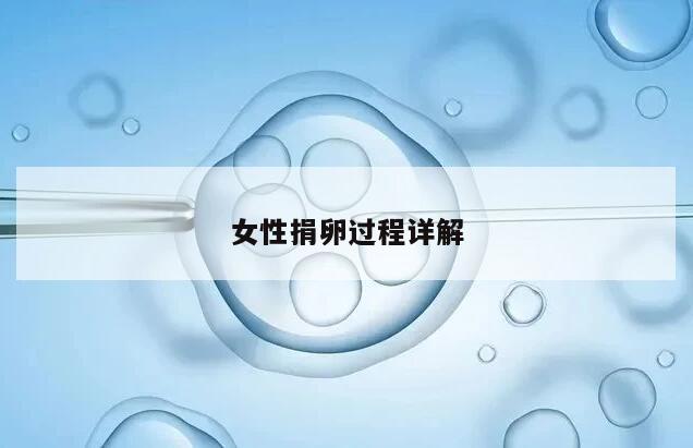 女性捐卵过程详解