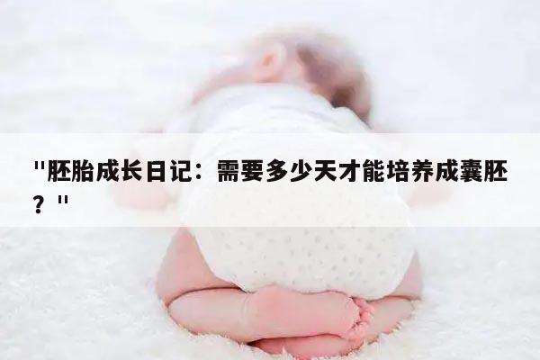 "胚胎成长日记：需要多少天才能培养成囊胚？"