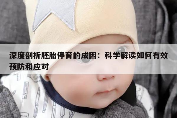 深度剖析胚胎停育的成因：科学解读如何有效预防和应对