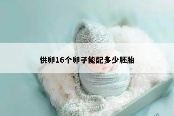 供卵16个卵子能配多少胚胎