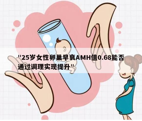"25岁女性卵巢早衰AMH值0.68能否通过调理实现提升"