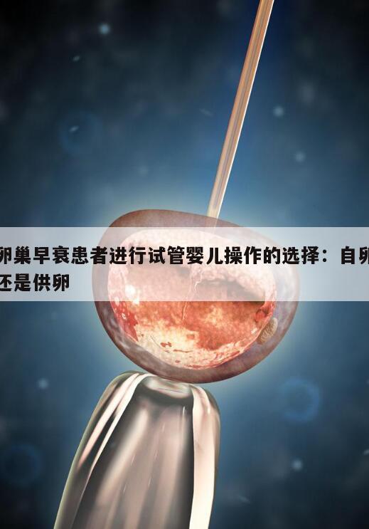 卵巢早衰患者进行试管婴儿操作的选择:自卵还是供卵