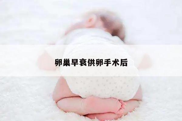 卵巢早衰供卵手术后