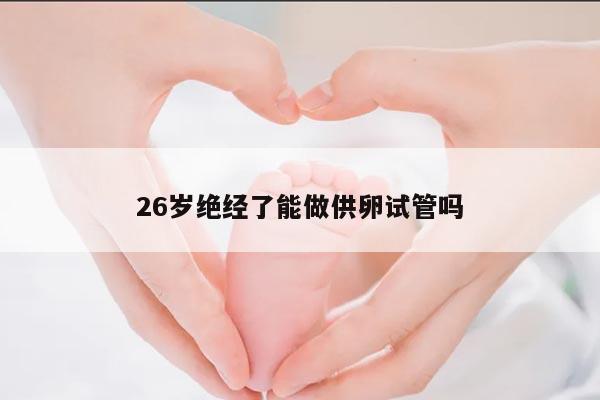 26岁绝经了能做供卵试管吗
