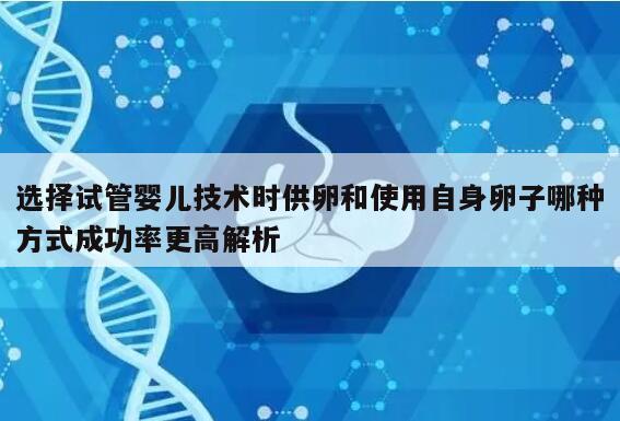 选择试管婴儿技术时供卵和使用自身卵子哪种方式成功率更高解析