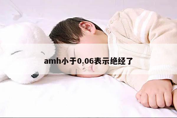 amh小于0.06表示绝经了