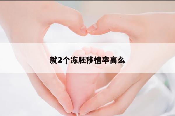 就2个冻胚移植率高么