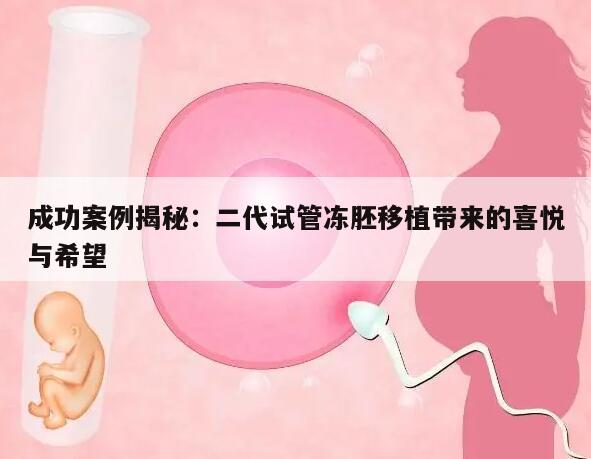成功案例揭秘:二代试管冻胚移植带来的喜悦与希望
