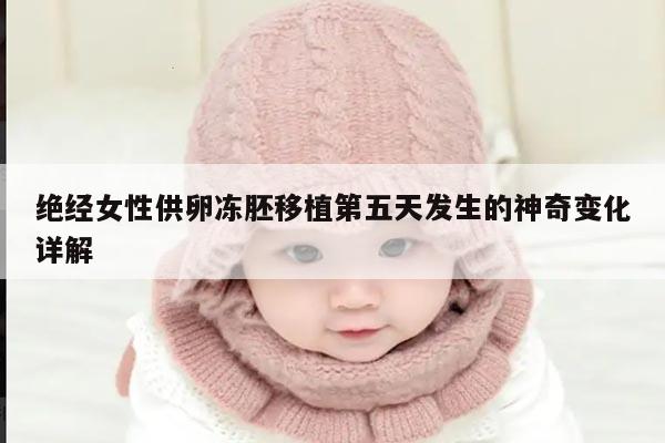 绝经女性供卵冻胚移植第五天发生的神奇变化详解