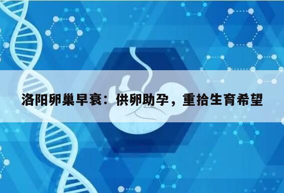 洛阳卵巢早衰:供卵助孕,重拾生育希望
