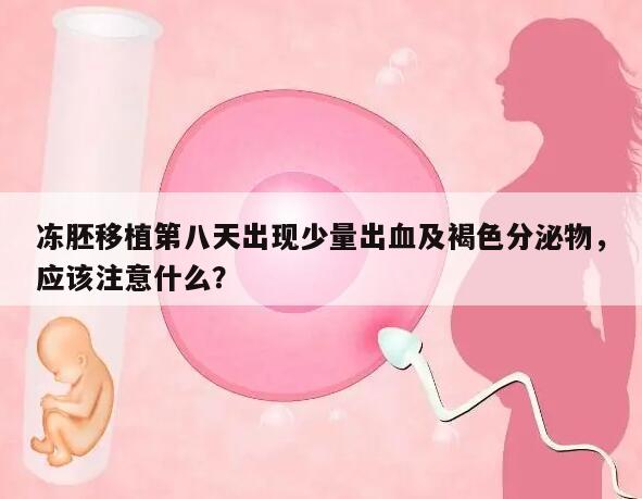 冻胚移植第八天出现少量出血及褐色分泌物,应该注意什么?