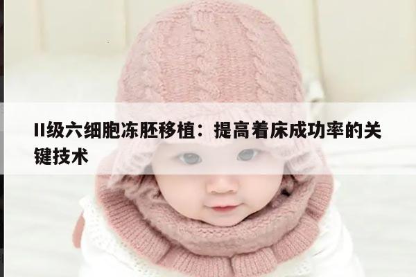 II级六细胞冻胚移植:提高着床成功率的关键技术