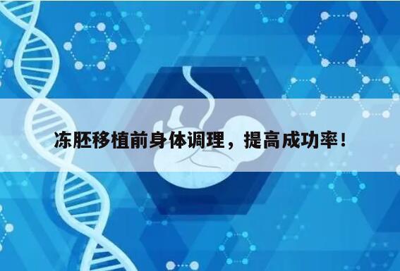 冻胚移植前身体调理,提高成功率!