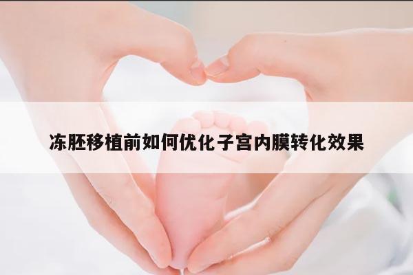 冻胚移植前如何优化子宫内膜转化效果