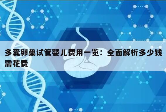 多囊卵巢试管婴儿费用一览：全面解析多少钱需花费