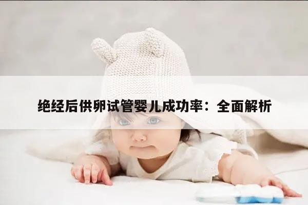 绝经后供卵试管婴儿成功率：全面解析