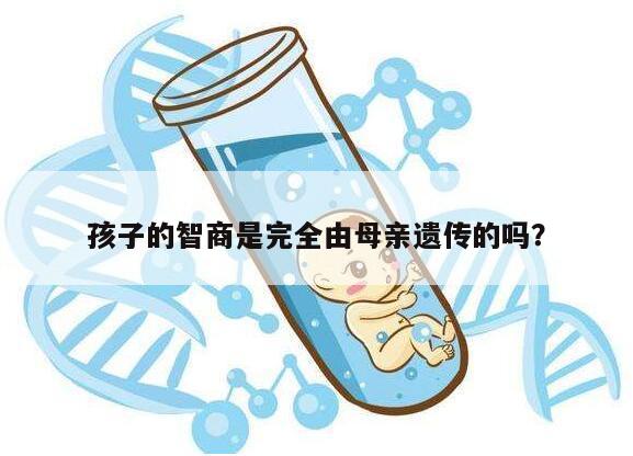 孩子的智商是完全由母亲遗传的吗?