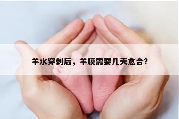羊水穿刺后,羊膜需要几天愈合?