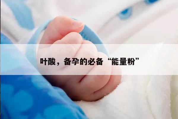 叶酸,备孕的必备“能量粉”
