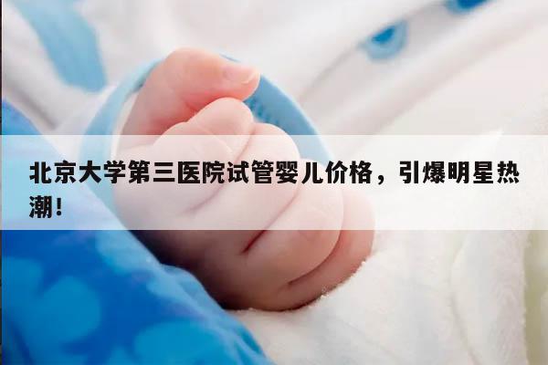 北京大学第三医院试管婴儿价格,引爆明星热潮!