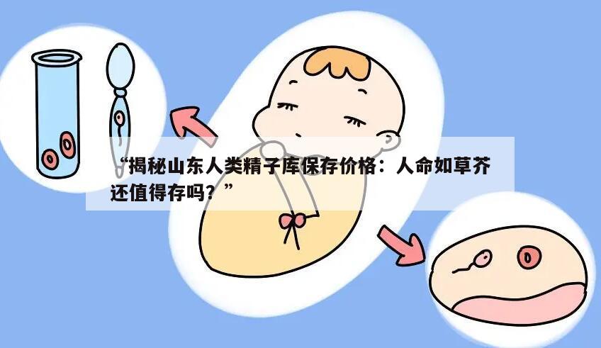 “揭秘山东人类精子库保存价格:人命如草芥还值得存吗?”