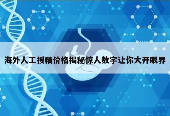 海外人工授精价格揭秘惊人数字让你大开眼界